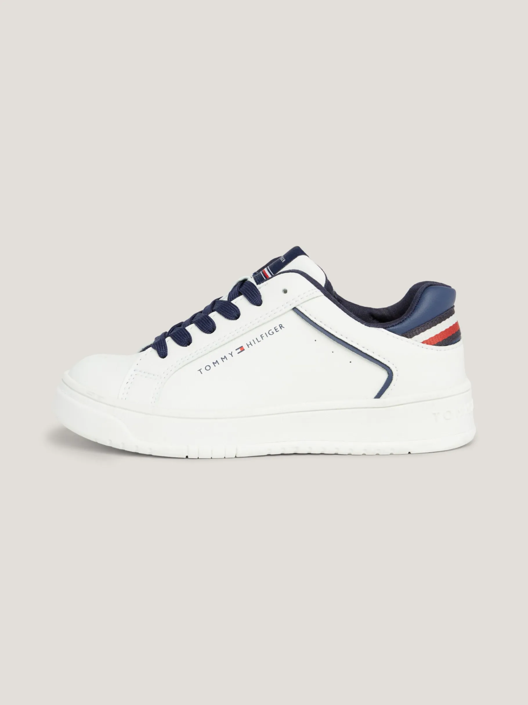 Tommy Hilfiger Genderneutraler Chunky Sneaker mit Streifen OFF WHITE Discount