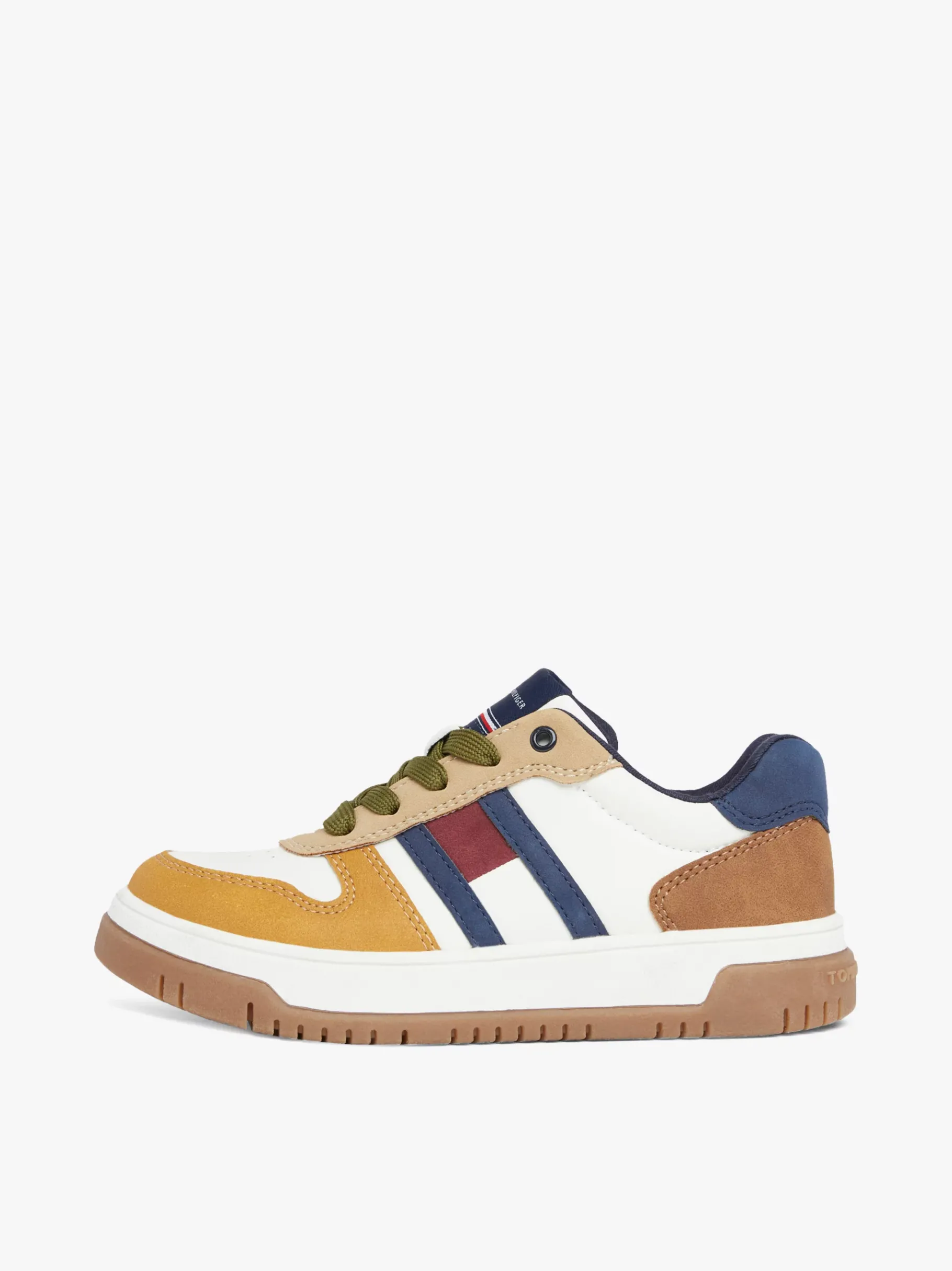 Tommy Hilfiger Genderneutraler Sneaker mit Flag OFF WHITE/MULTICOLOR Best Sale