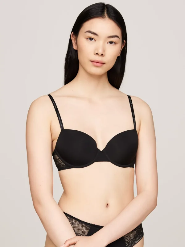 Tommy Hilfiger Gepolsterter Demi-Cup-BH BLACK Flash Sale