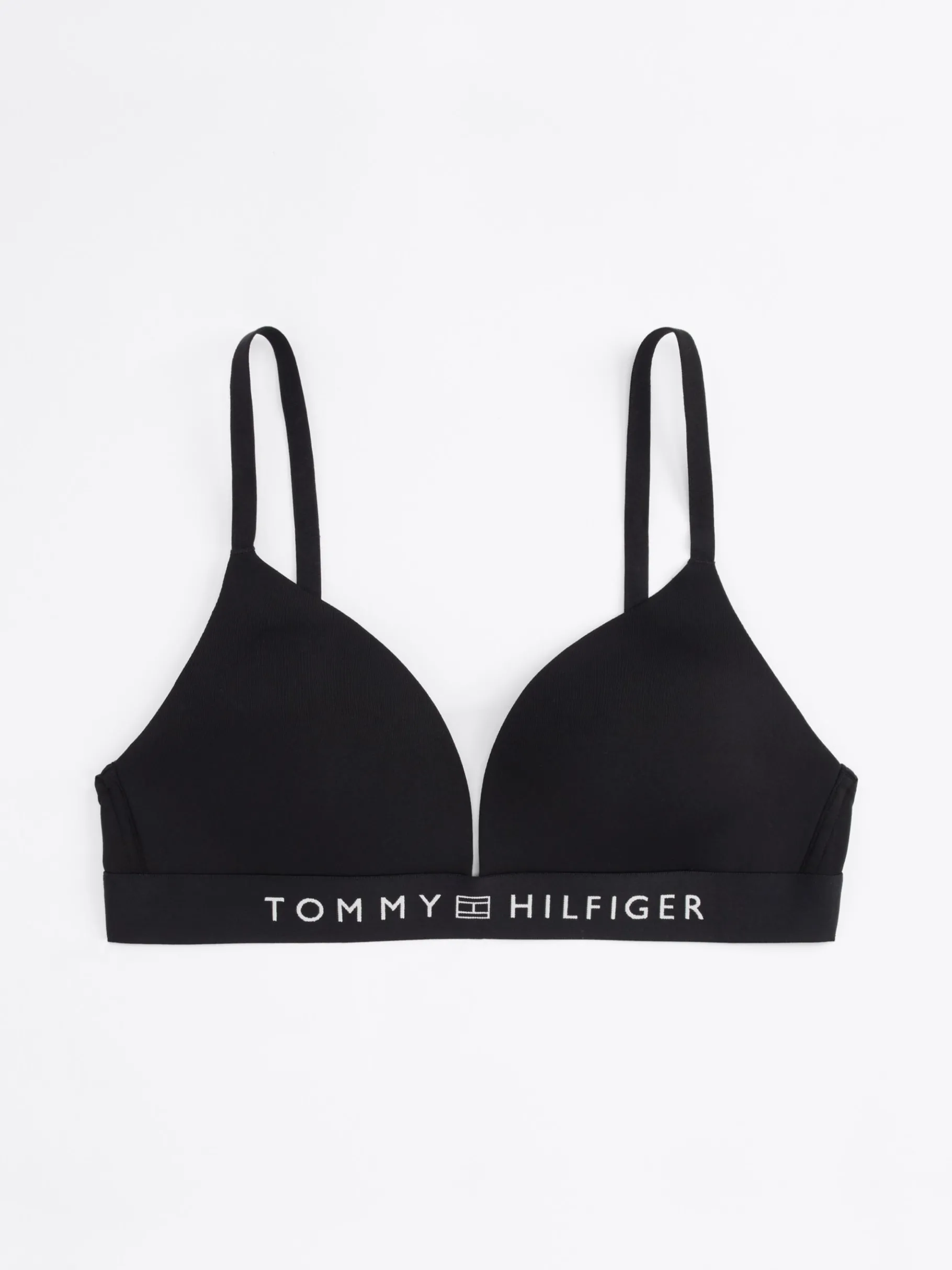 Tommy Hilfiger Gepolsterter Triangel-BH mit Logo BLACK Sale