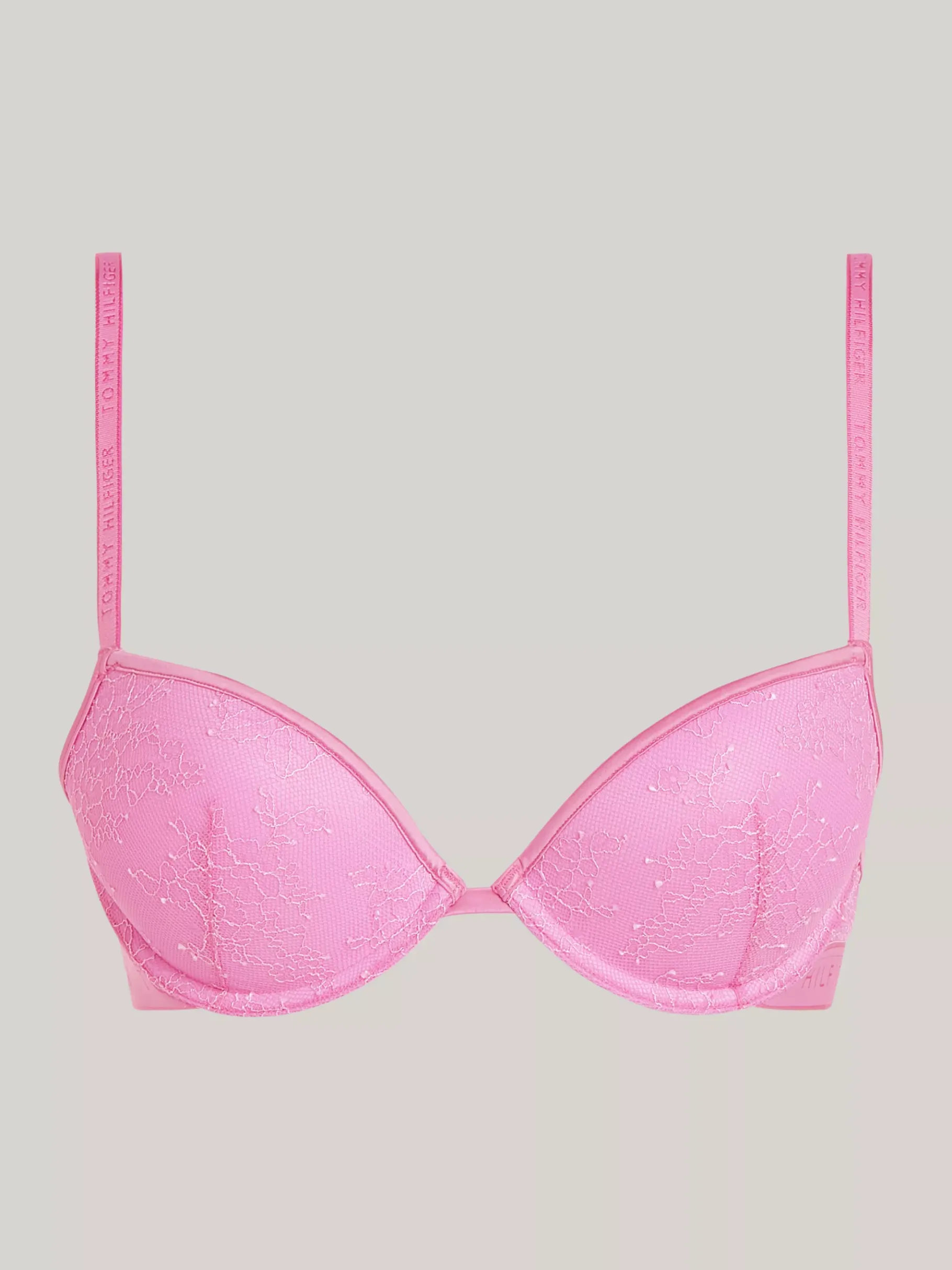 Tommy Hilfiger Gepolsteter Push-up-BH mit Blumenspitze SWEET PEA PINK Cheap