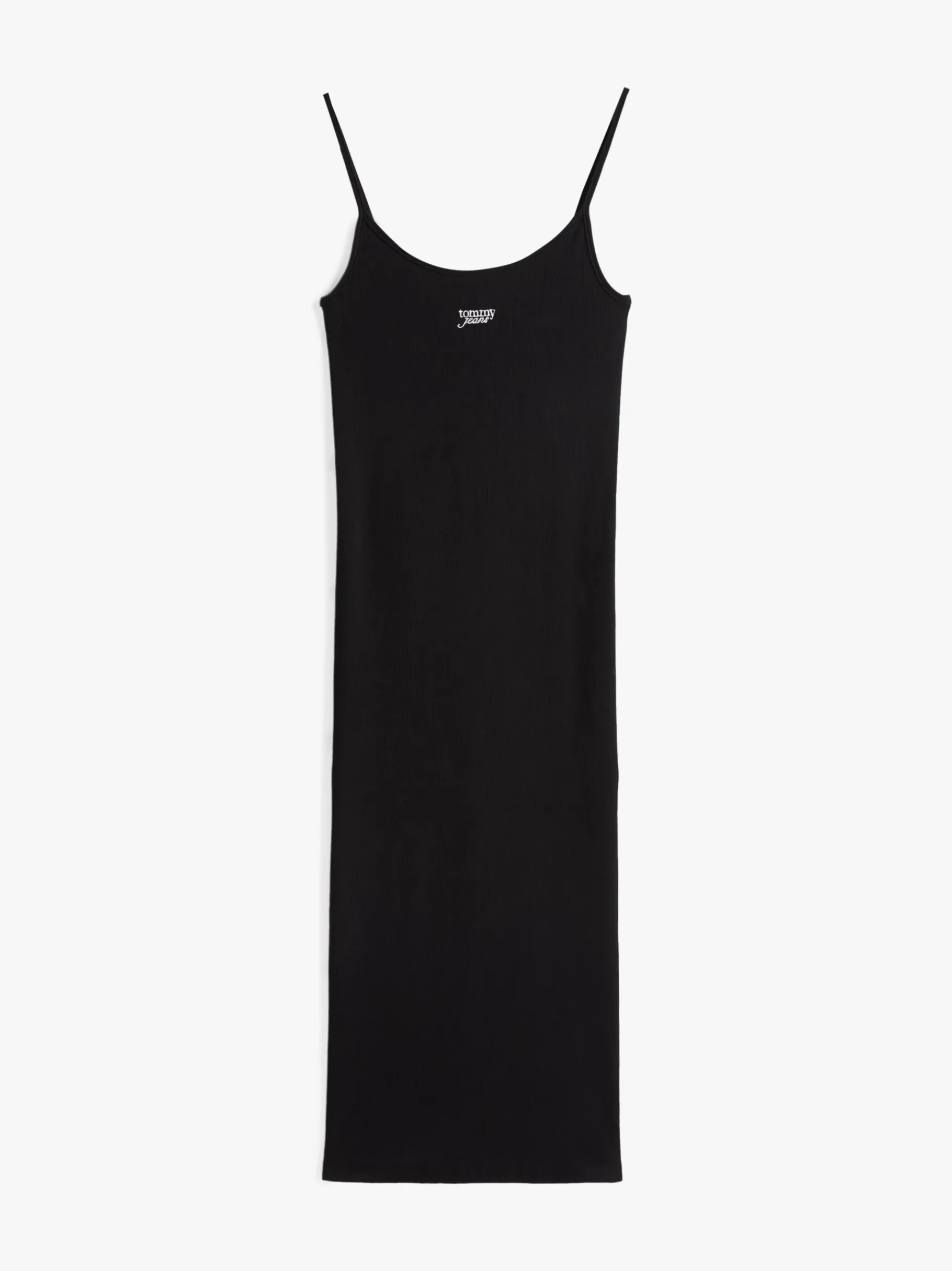 Tommy Hilfiger Geripptes Bodycon-Kleid in Midi-Länge BLACK Best Sale