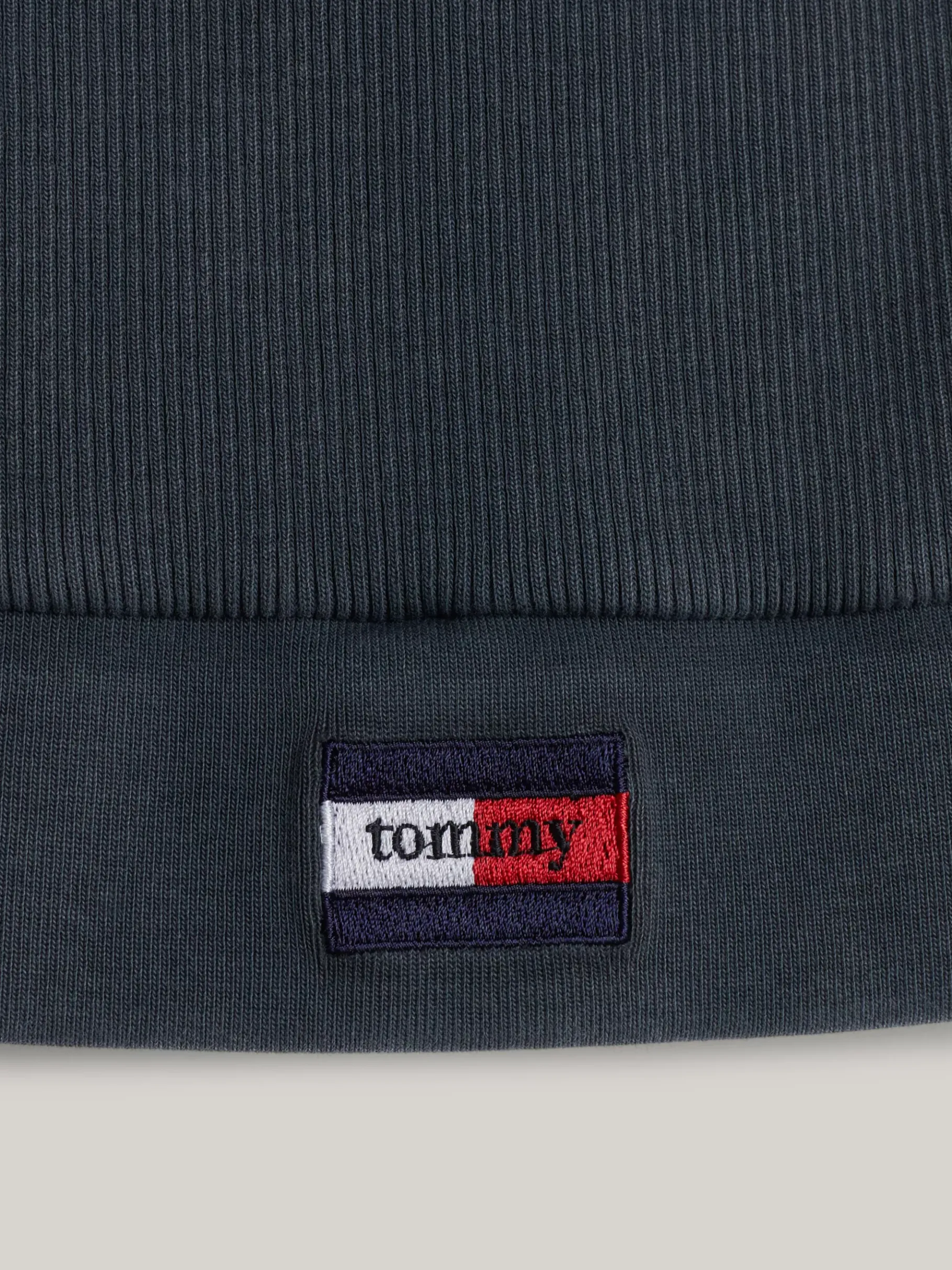 Tommy Hilfiger Geripptes Cropped Fit Racerback-Tanktop WET SLATE Sale