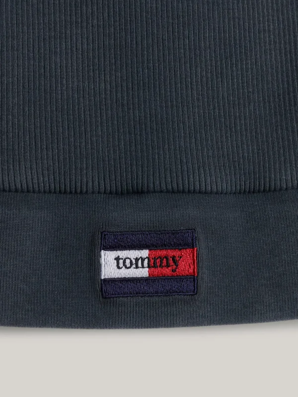 Tommy Hilfiger Geripptes Cropped Fit Racerback-Tanktop WET SLATE Sale