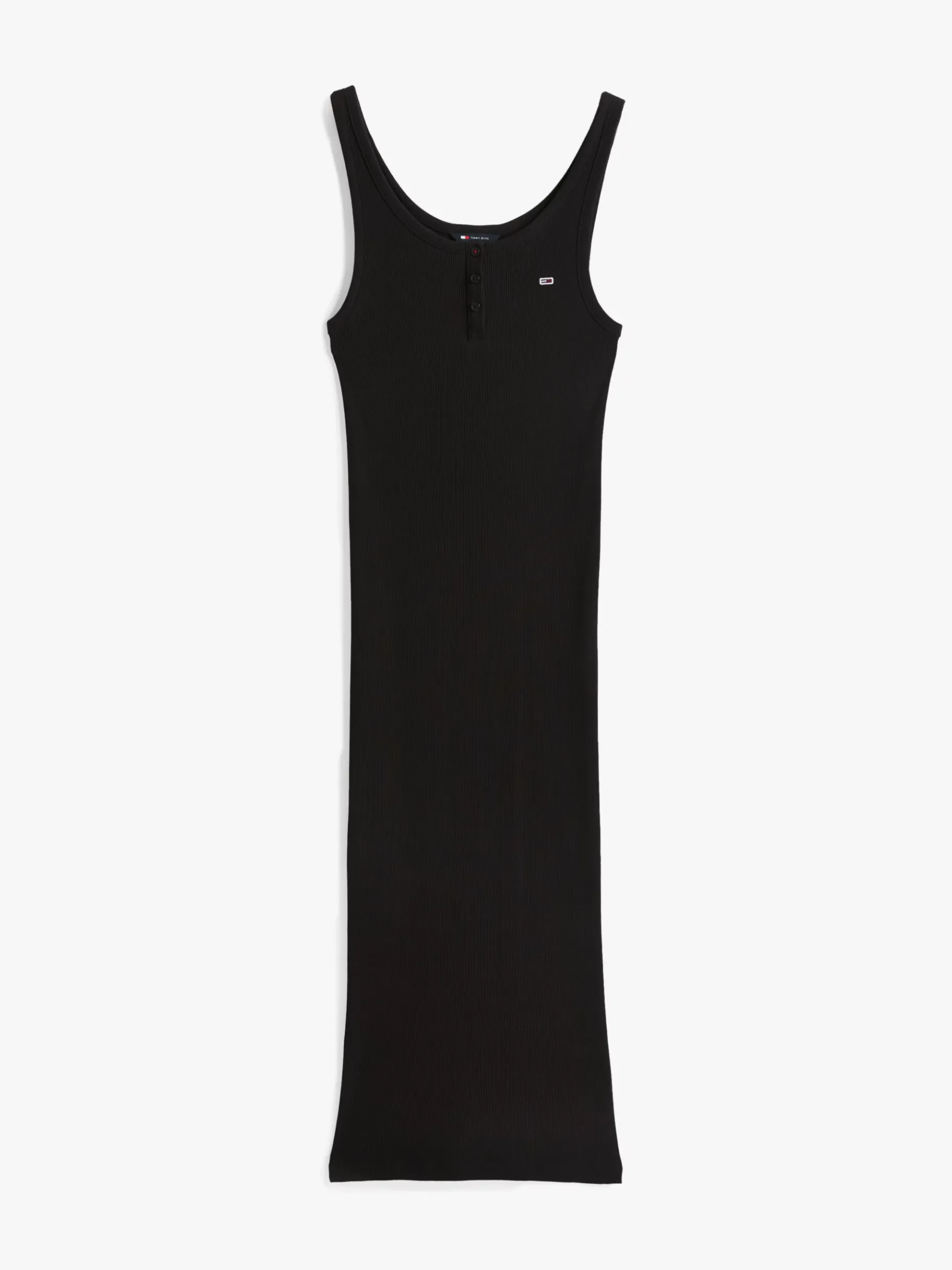 Tommy Hilfiger Geripptes Slim Fit Midi-Bodycon-Kleid BLACK Store