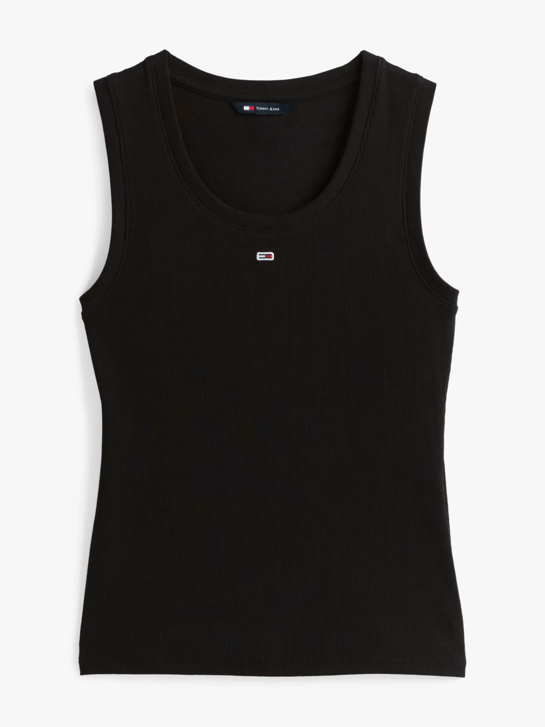 Tommy Hilfiger Geripptes Slim Fit Tanktop BLACK Sale