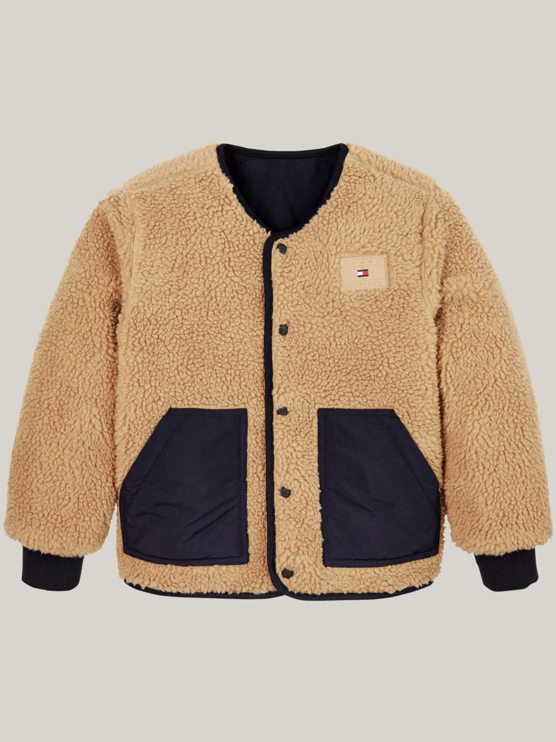 Tommy Hilfiger Gesteppte Relaxed Fit Teddy-Wende-Jacke DESERT SKY / CLASSIC KHAKI Fashion