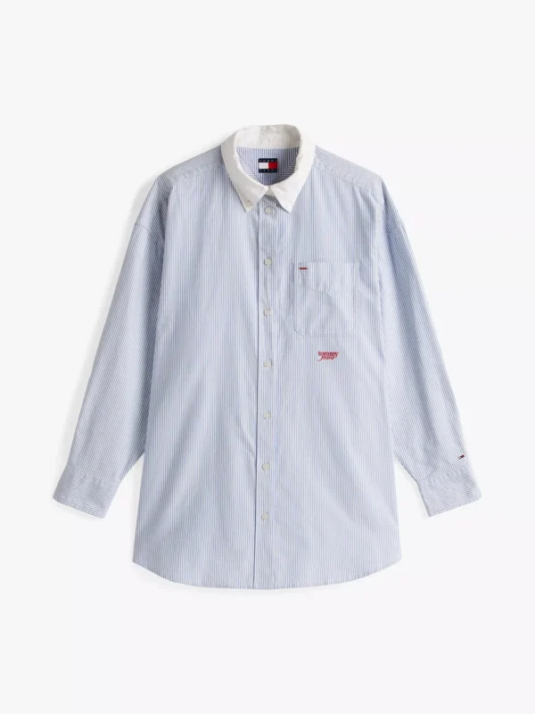 Tommy Hilfiger Gestreifte Oversized Fit Bluse NAVY/WHITE STRIPE Clearance