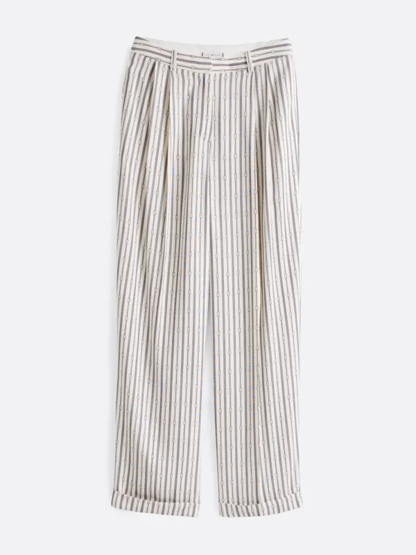 Tommy Hilfiger Gestreifte Relaxed Straight Leg Fit Hose GR FLAG STP/DARK NIGHT NAVY/ IVORY Outlet