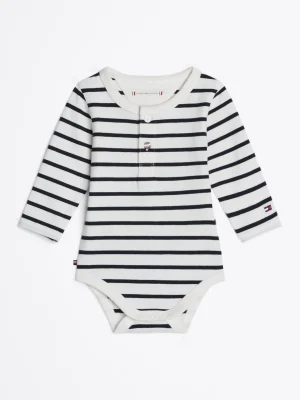 Tommy Hilfiger Gestreifter Langarm-Body DESERT SKY Cheap