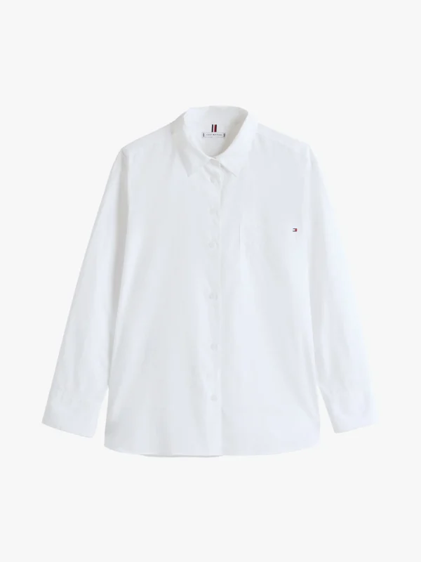 Tommy Hilfiger Gestreiftes Hemd mit Oversized Fit TH OPTIC WHITE Sale