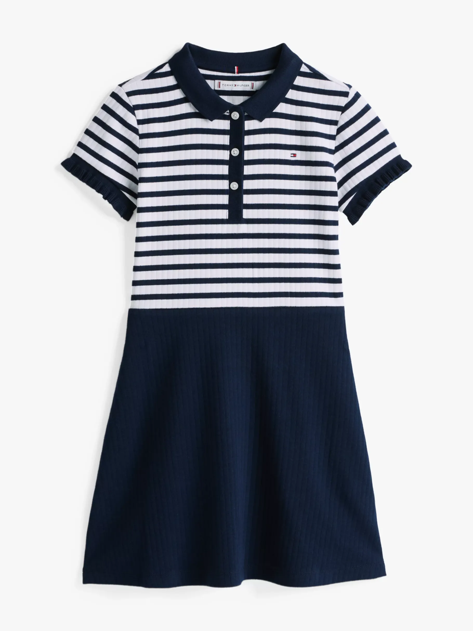 Tommy Hilfiger Gestreiftes Polokleid im Skater-Stil DARK NIGHT NAVY Fashion