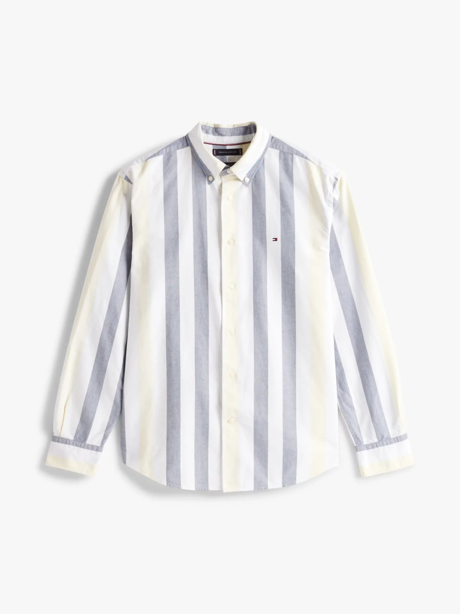 Tommy Hilfiger Gestreiftes Relaxed Fit Oxford-Hemd CITRONELLA / MULTI Hot