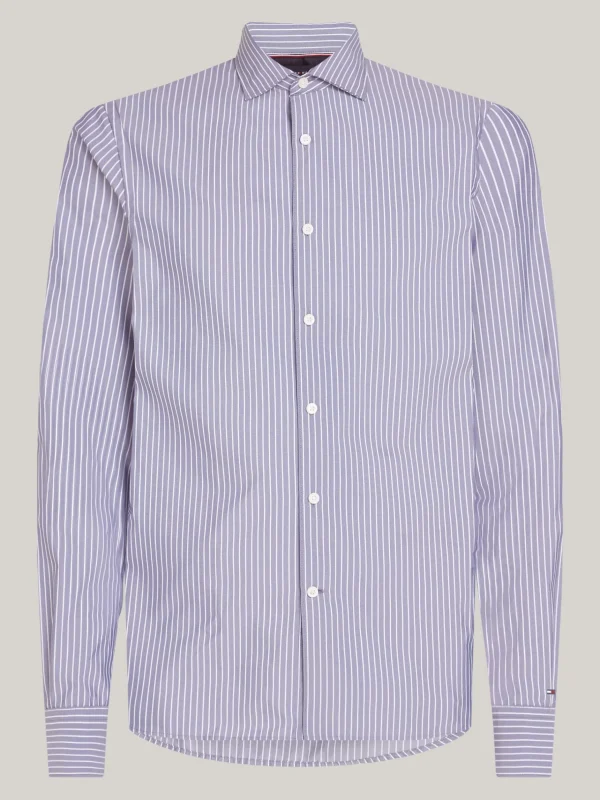 Tommy Hilfiger Gestreiftes Slim Fit Hemd DARK NAVY / OPTIC WHITE Cheap