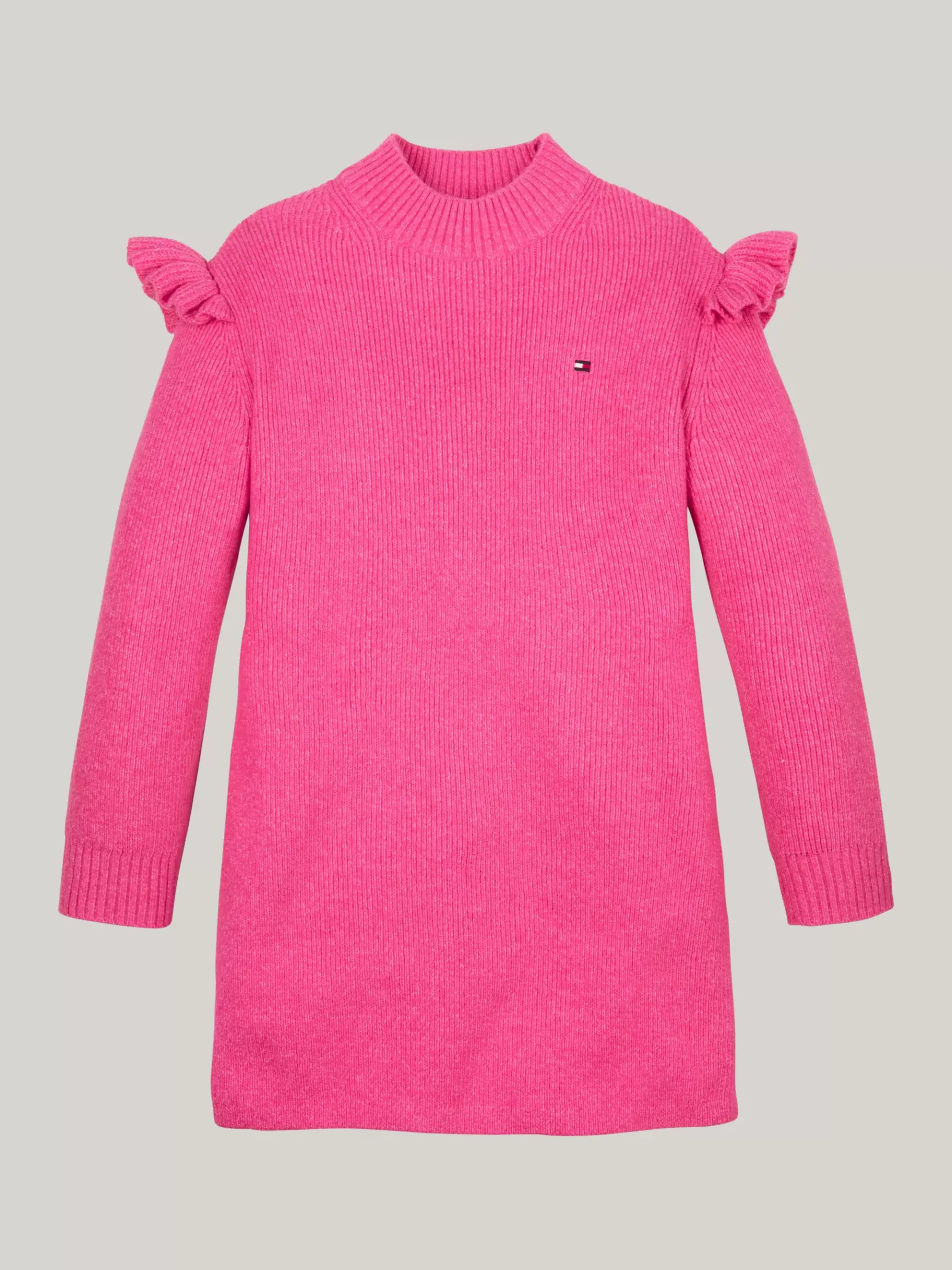 Tommy Hilfiger Gestreiftes Strickkleid im Skater-Stil HERITAGE PINK New