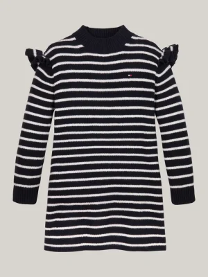 Tommy Hilfiger Gestreiftes Strickkleid im Skater-Stil DESERT SKY STRIPE Clearance