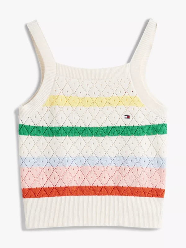 Tommy Hilfiger Gestreiftes Tanktop in Häkel-Optik MULTISTRIPES Fashion