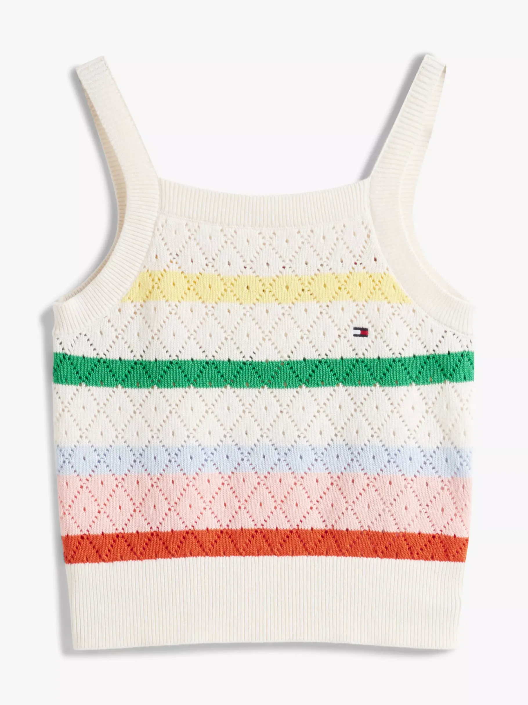Tommy Hilfiger Gestreiftes Tanktop in Häkel-Optik MULTISTRIPES Fashion