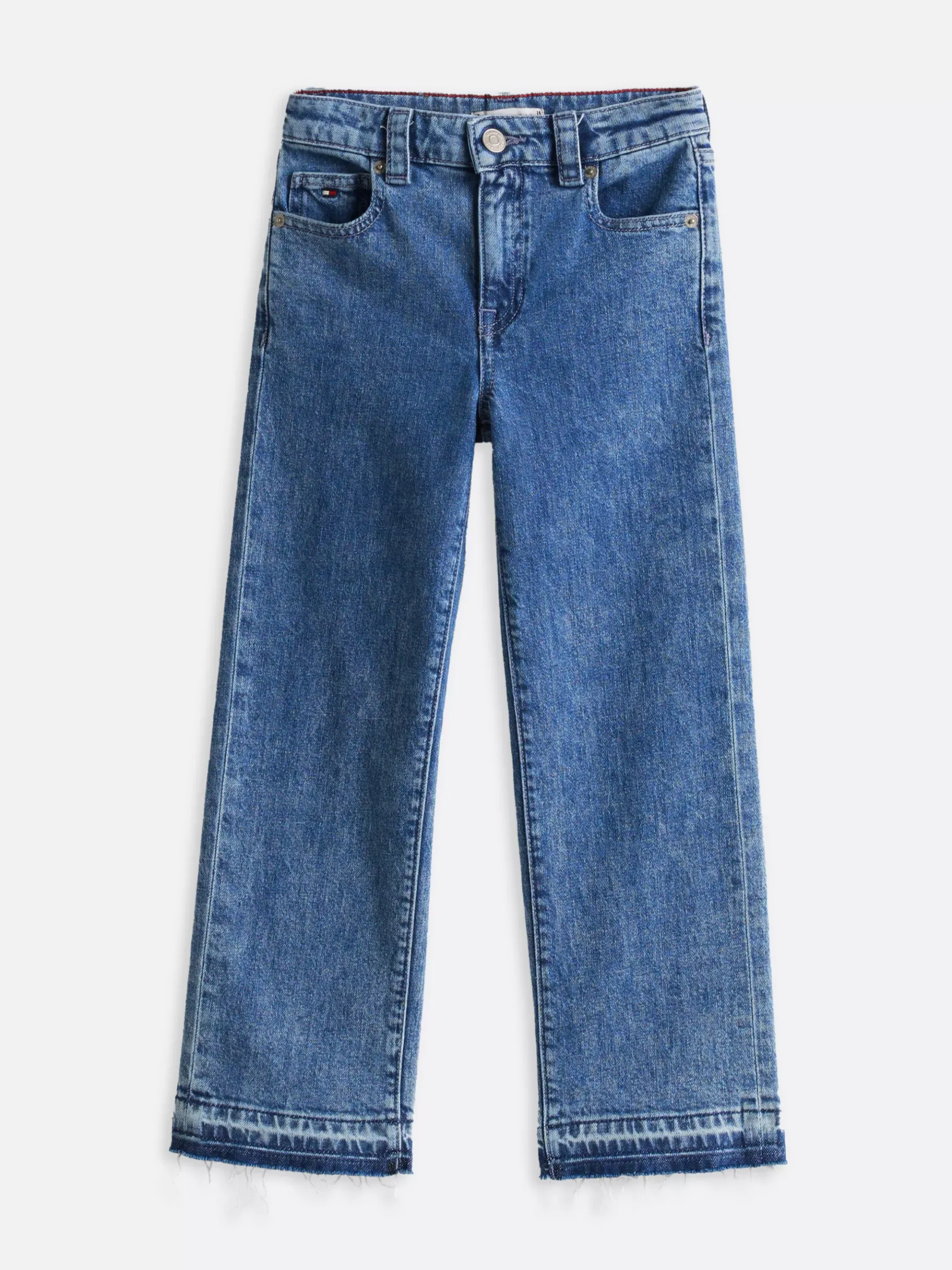 Tommy Hilfiger Girlfriend Straight Jeans mit unvernähtem Saum SALTANDPEPPER Sale