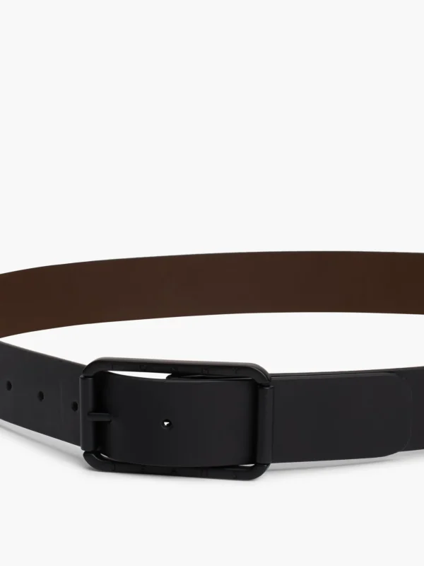 Tommy Hilfiger Gleichfarbiger Wende-Gürtel aus Leder BLACK/COGNAC Shop