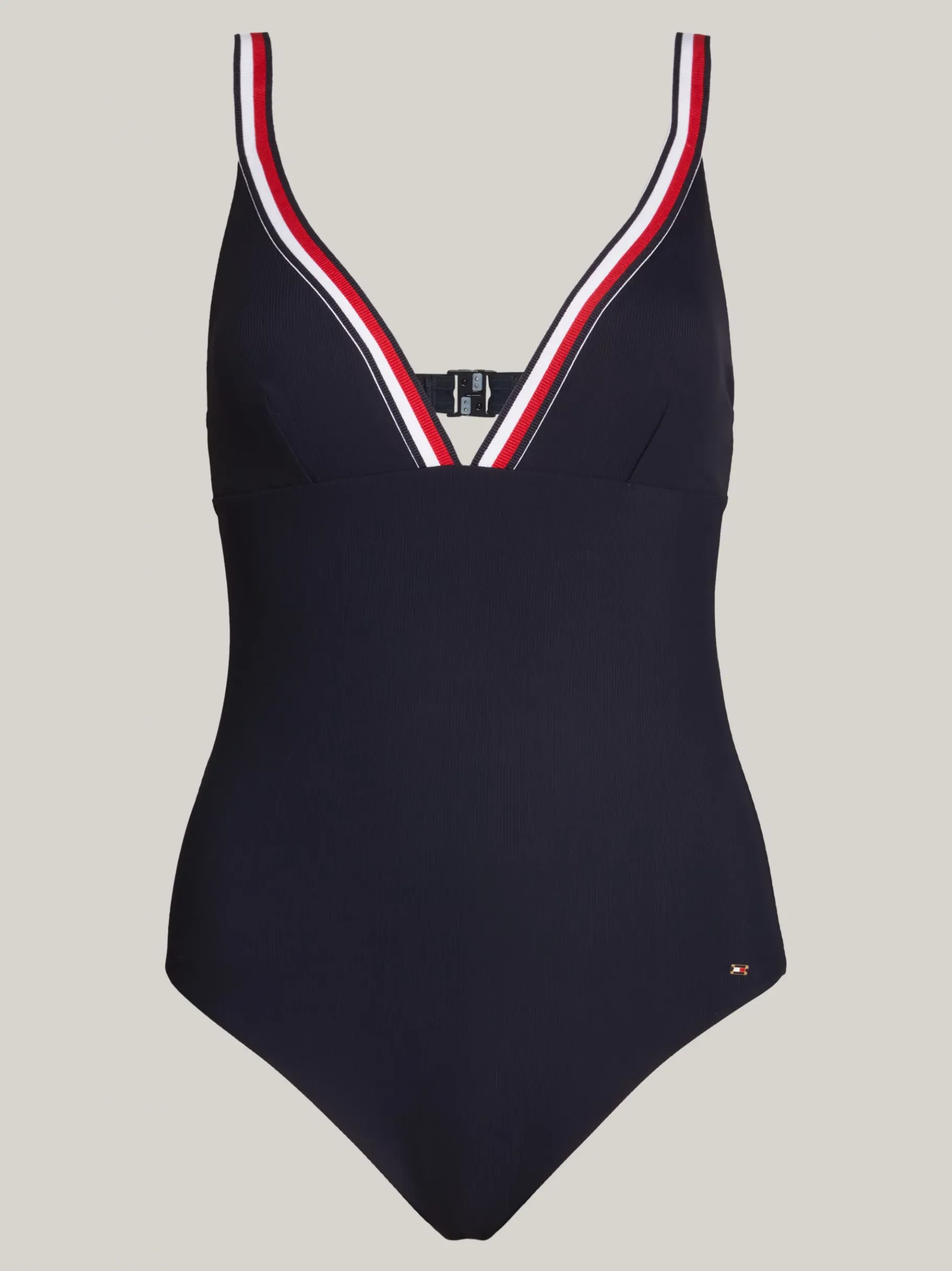 Tommy Hilfiger Global Stripe gepolsterter Badeanzug DESERT SKY Cheap