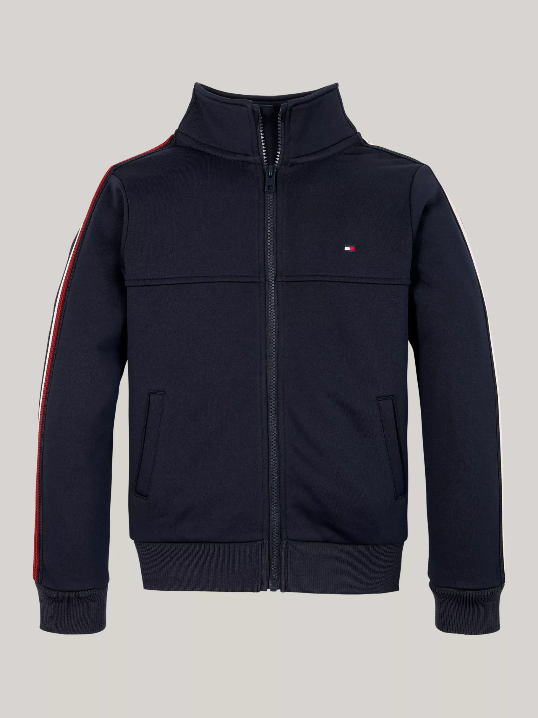 Tommy Hilfiger Global Stripe Reißverschluss-Sweatshirt DESERT SKY Clearance