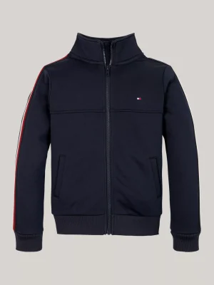 Tommy Hilfiger Global Stripe Reißverschluss-Sweatshirt DESERT SKY Clearance