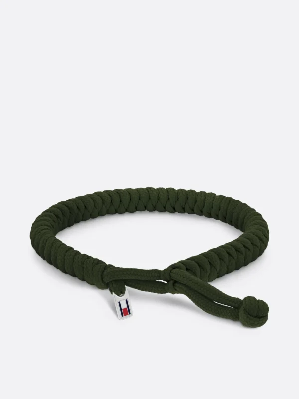 Tommy Hilfiger Grünes Seil-Armband mit Emaille-Flag GREEN Shop