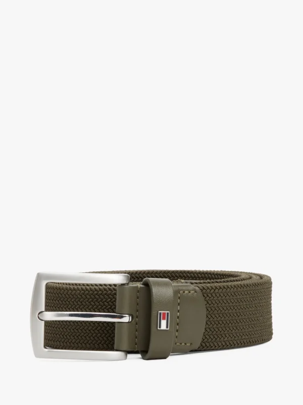Tommy Hilfiger Gürtel mit eckiger Schnalle und Struktur ARMY GREEN Hot