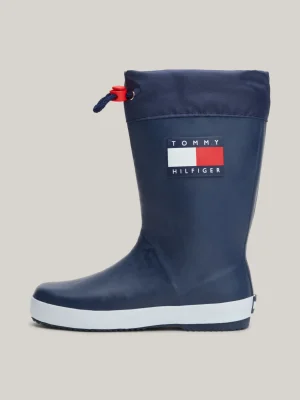 Tommy Hilfiger Gummistiefel mit Tunnelzug und Kordelstopper BLUE Best Sale