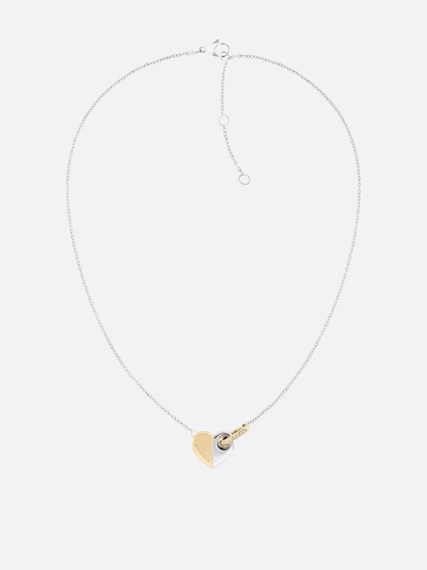 Tommy Hilfiger Halskette mit Herz aus vergoldetem Edelstahl TWO TONE Flash Sale