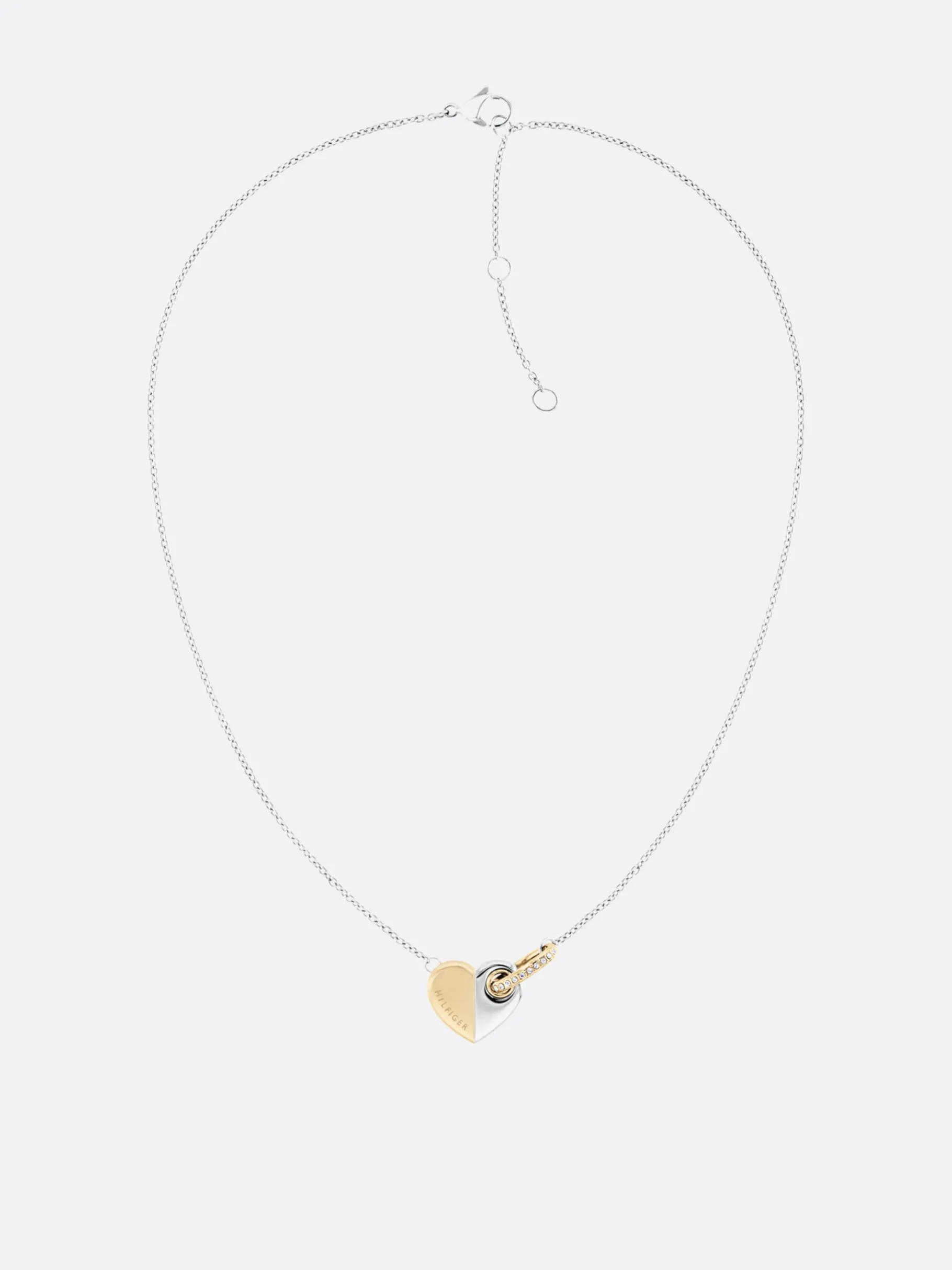 Tommy Hilfiger Halskette mit Herz aus vergoldetem Edelstahl TWO TONE Flash Sale