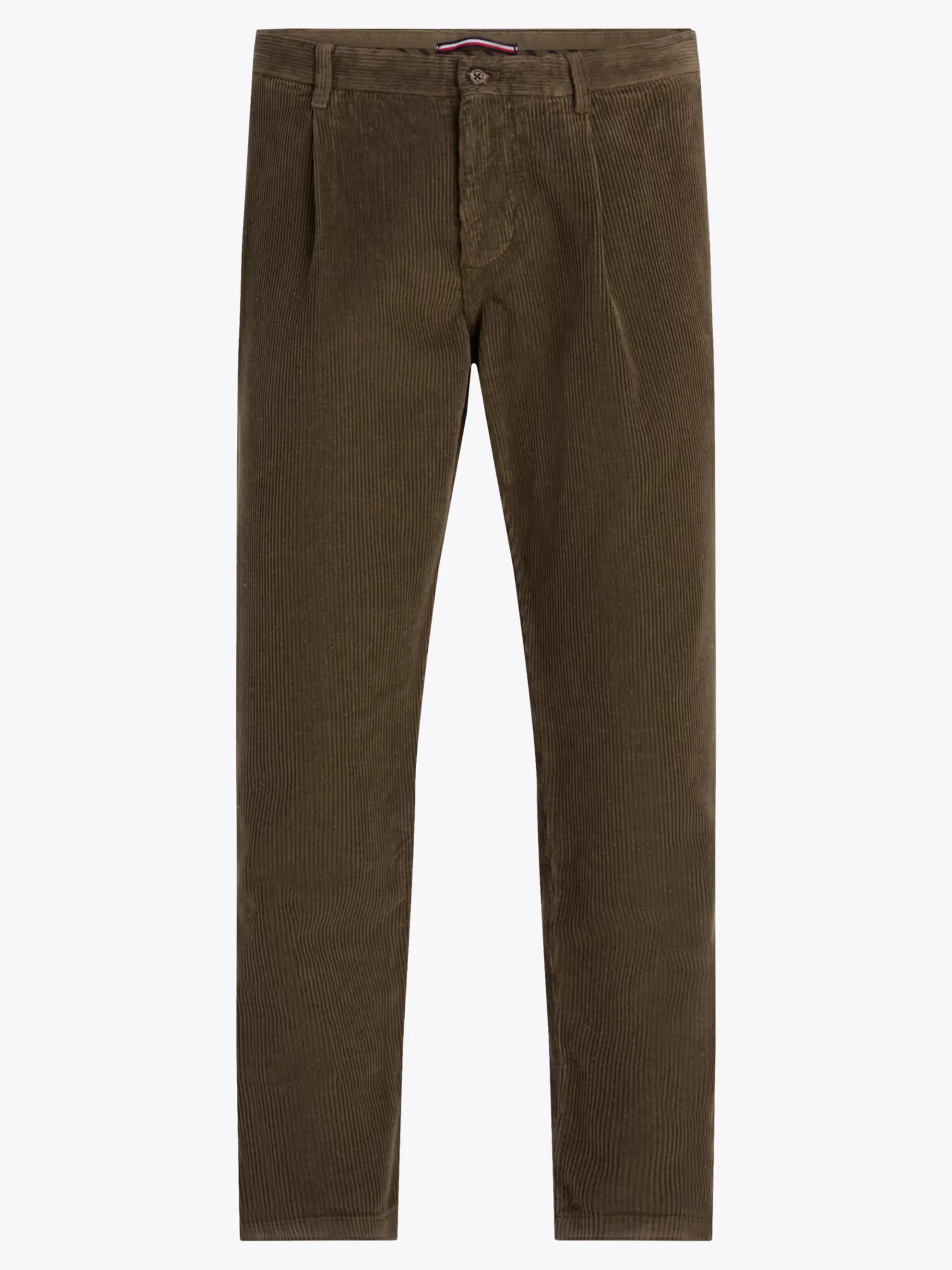 Tommy Hilfiger Harlem Tapered Leg Fit Cord-Chinos mit Stretch ARMY GREEN Cheap