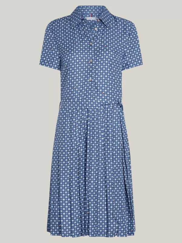 Tommy Hilfiger Hemdkleid mit Foulard-Print samt Flags HERITAGE FOULARD/ FOSSIL BLUE Best Sale