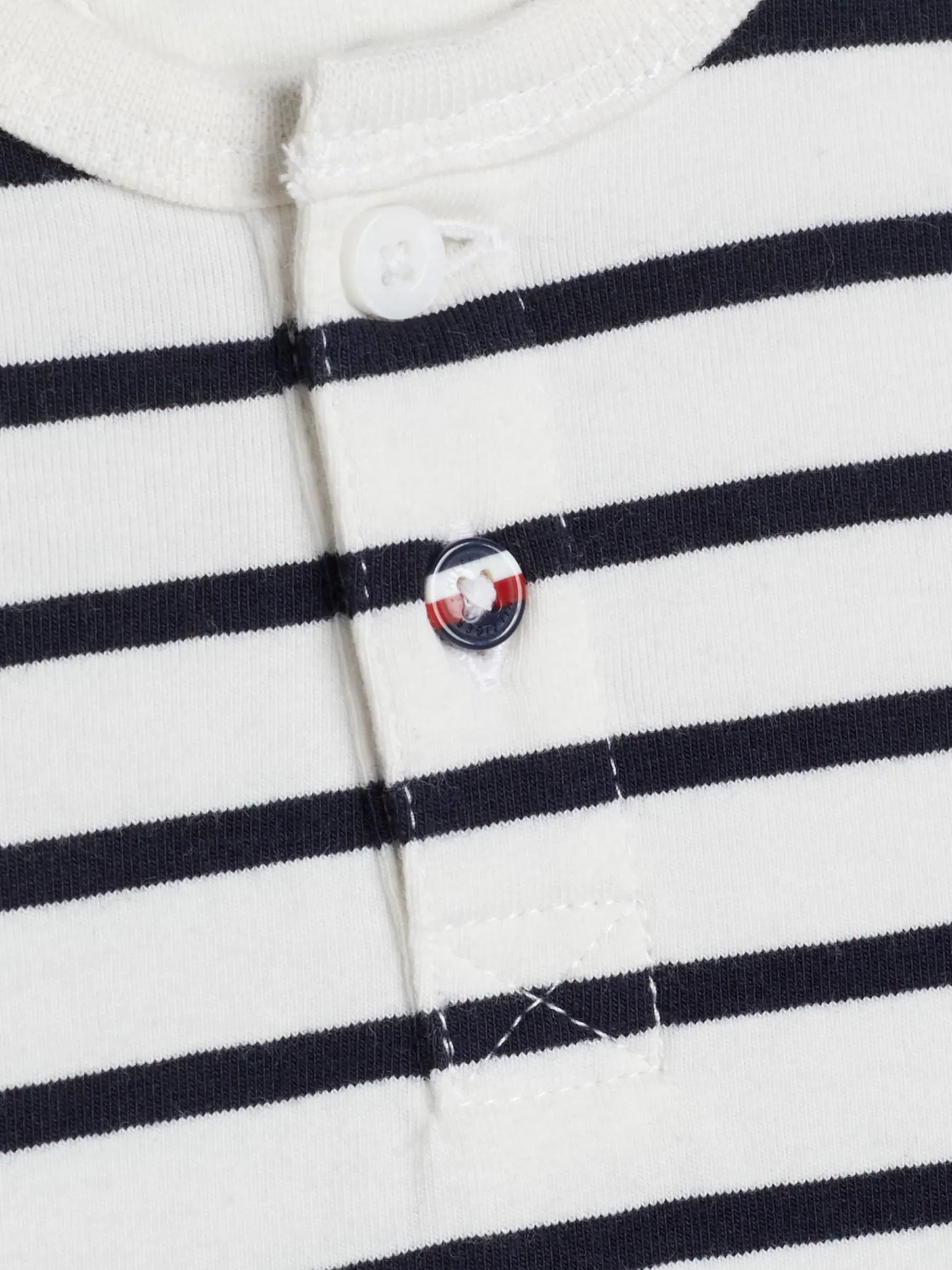 Tommy Hilfiger Henley-Langarmshirt mit Breton-Streifen DESERT SKY STRIPE New