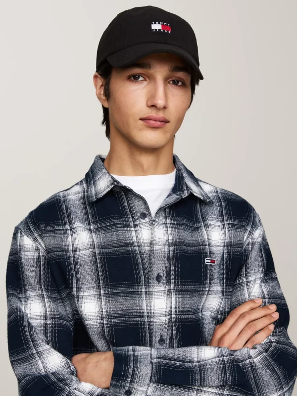 Tommy Hilfiger Heritage Baseball-Cap aus Cord BLACK Best Sale