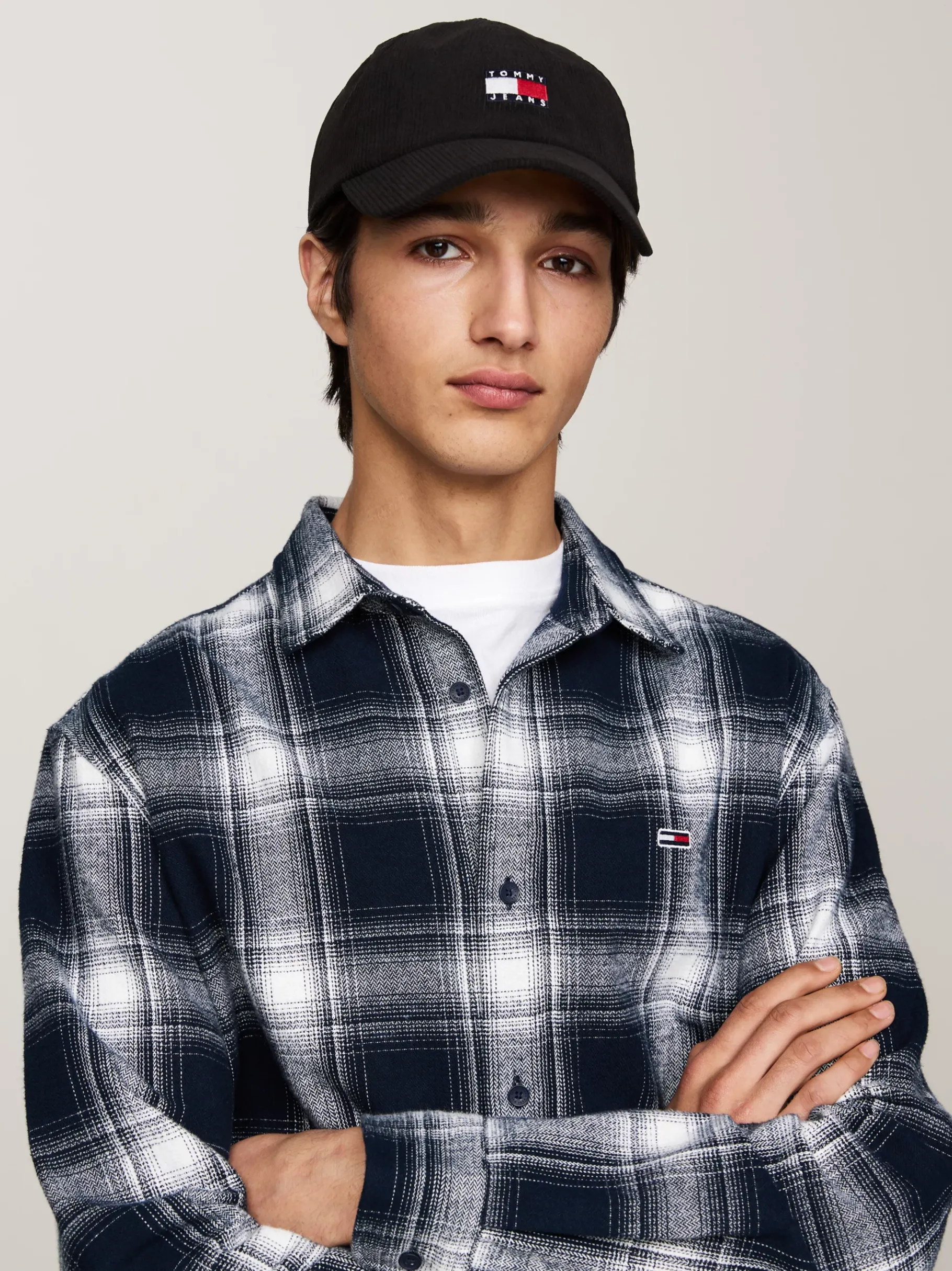 Tommy Hilfiger Heritage Baseball-Cap aus Cord BLACK Best Sale