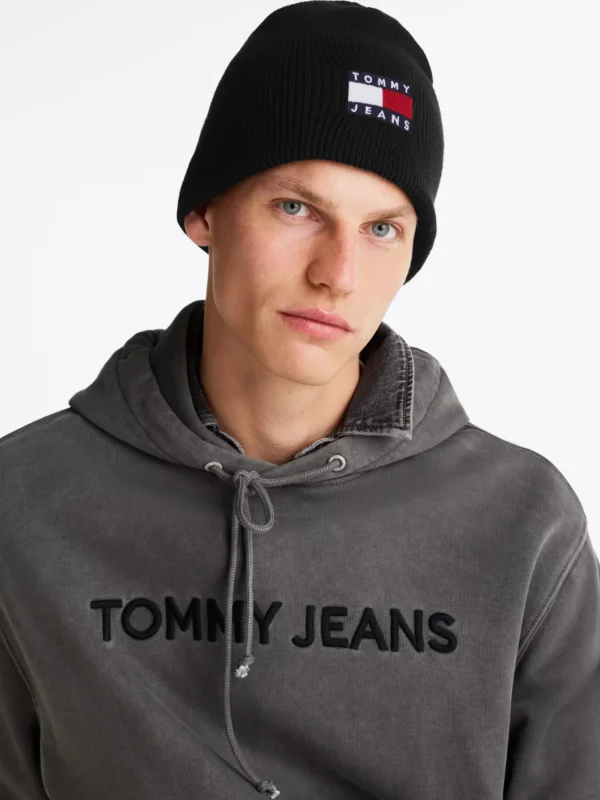 Tommy Hilfiger Heritage Beanie mit gleichfarbigem Logo BLACK Outlet