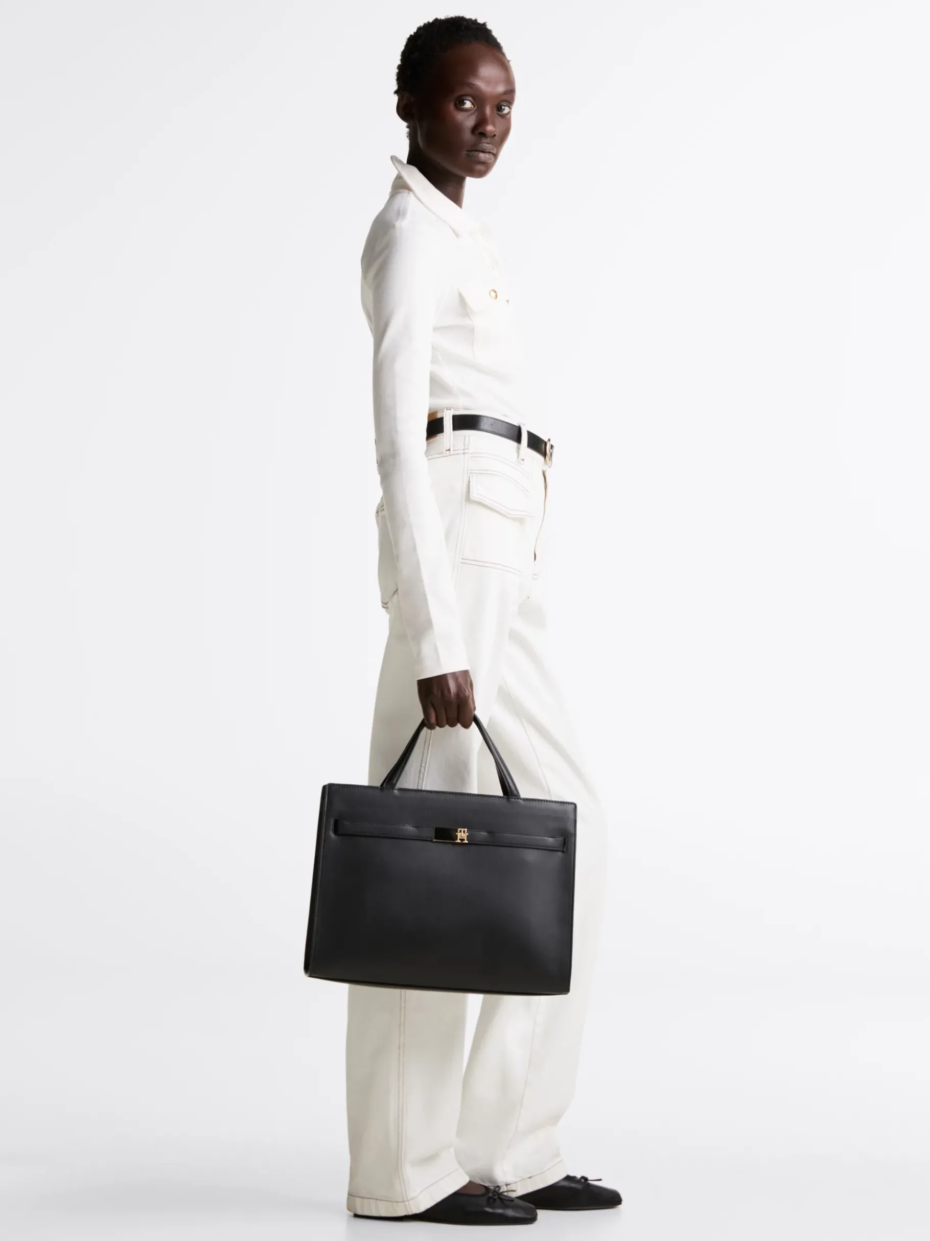 Tommy Hilfiger Heritage Business-Tasche mit glattem Finish BLACK Cheap