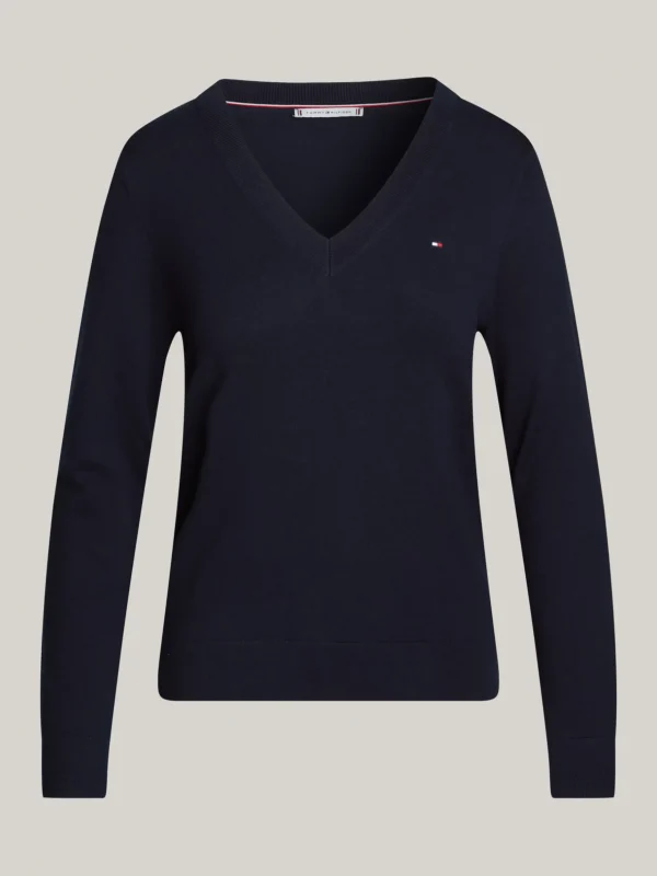 Tommy Hilfiger Heritage Pullover mit V-Ausschnitt DESERT SKY Cheap