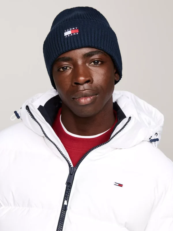 Tommy Hilfiger Heritage Rippstrick-Beanie mit Badge DARK NIGHT NAVY Best
