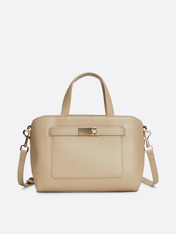 Tommy Hilfiger Heritage Satchel BEIGE Cheap