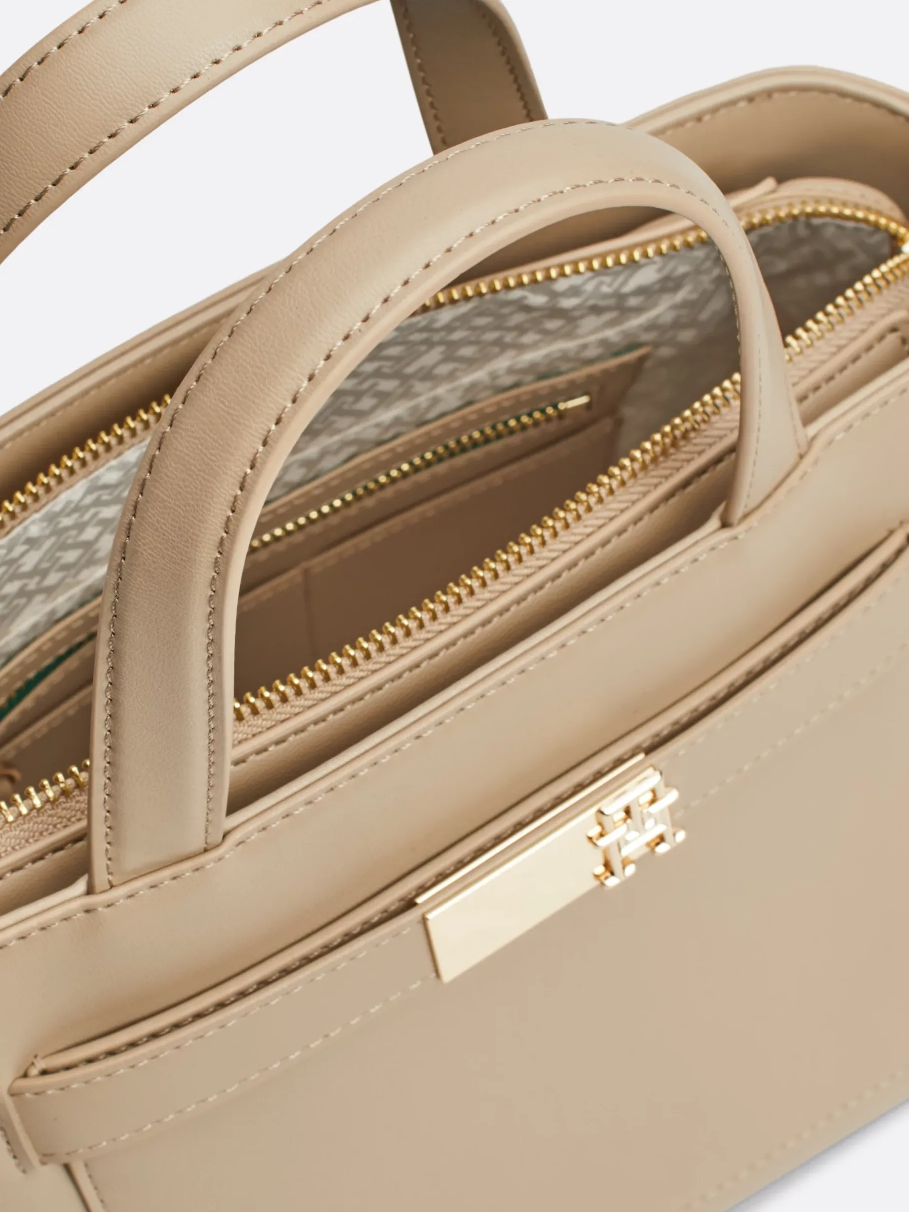 Tommy Hilfiger Heritage Satchel BEIGE Cheap