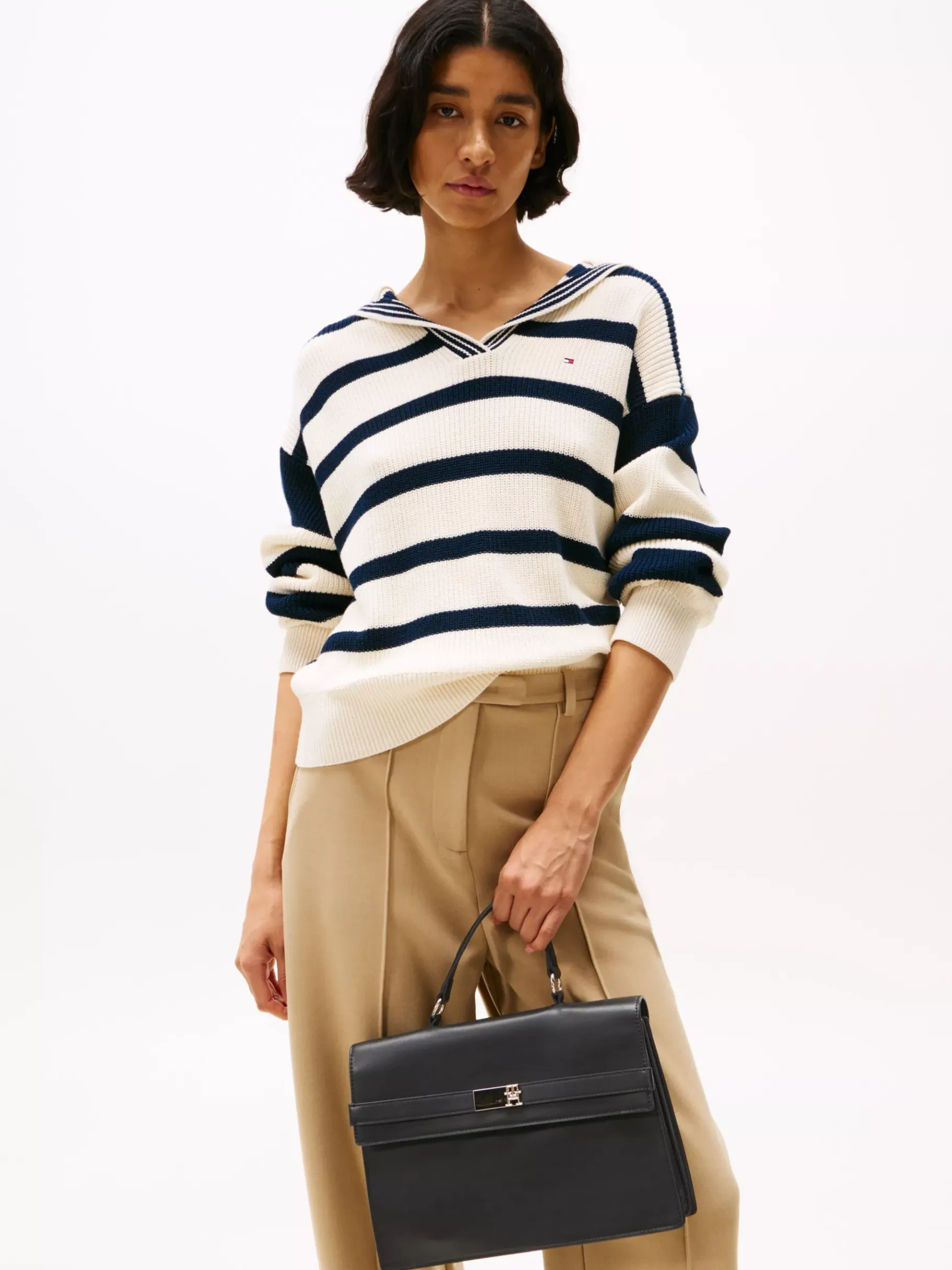 Tommy Hilfiger Heritage Satchel mit Klappverschluss BLACK New