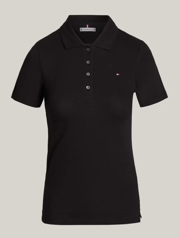 Tommy Hilfiger Heritage Slim Fit Poloshirt BLACK Cheap