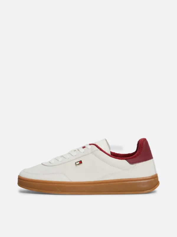 Tommy Hilfiger Heritage Sneaker aus Wildleder mit Flag ANCIENT WHITE Flash Sale