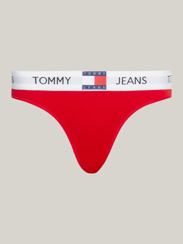 Tommy Hilfiger Heritage String mit Logomuster am Taillenbund DEEP CRIMSON Best Sale