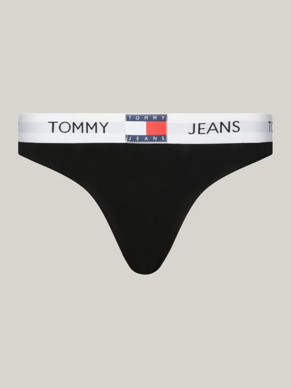 Tommy Hilfiger Heritage String mit Logomuster am Taillenbund BLACK Cheap