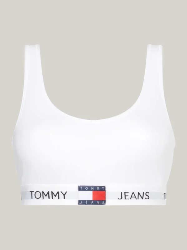 Tommy Hilfiger Heritage Ungefüttertes Bralette mit Logo WHITE New
