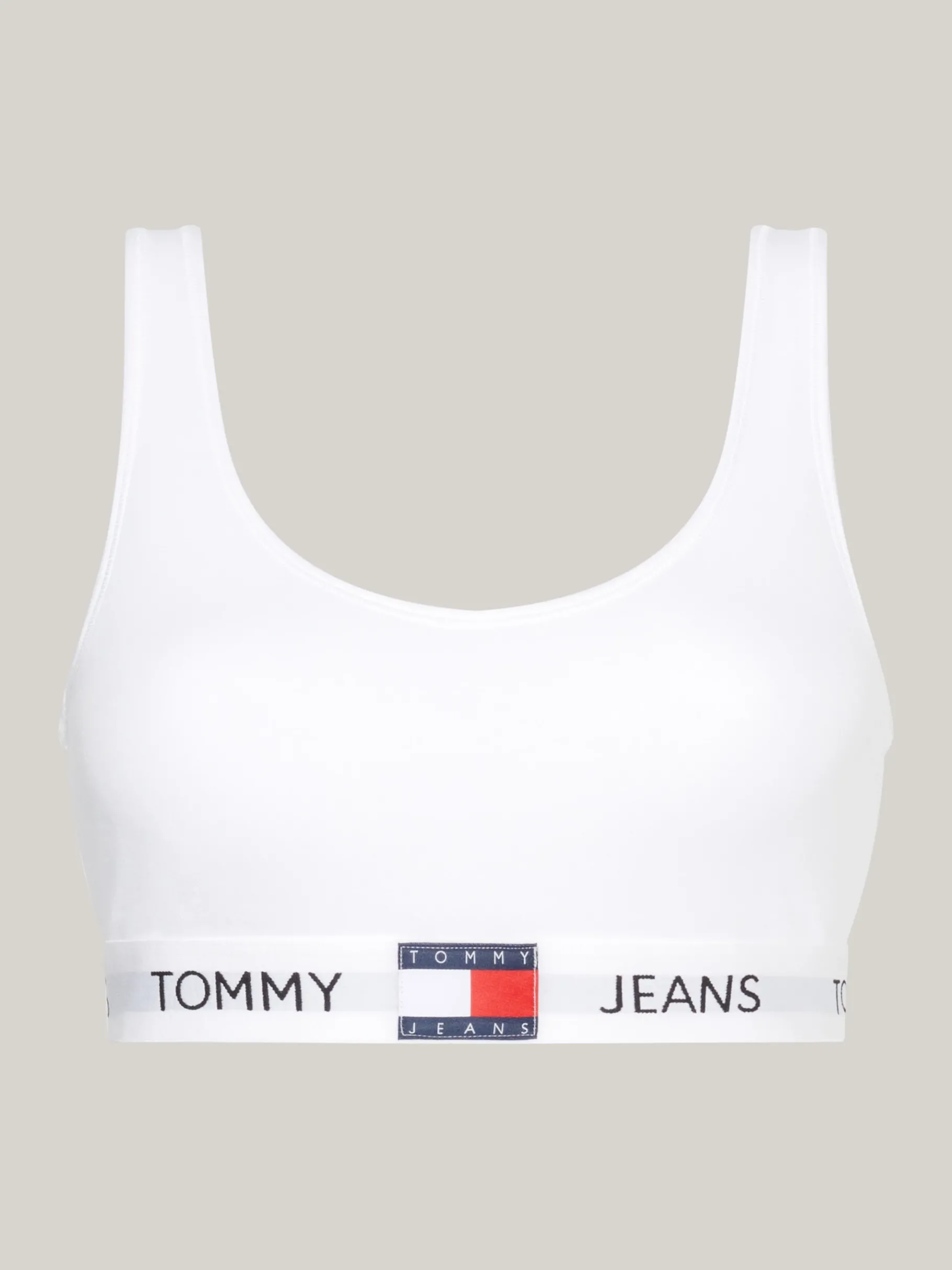 Tommy Hilfiger Heritage Ungefüttertes Bralette mit Logo WHITE New